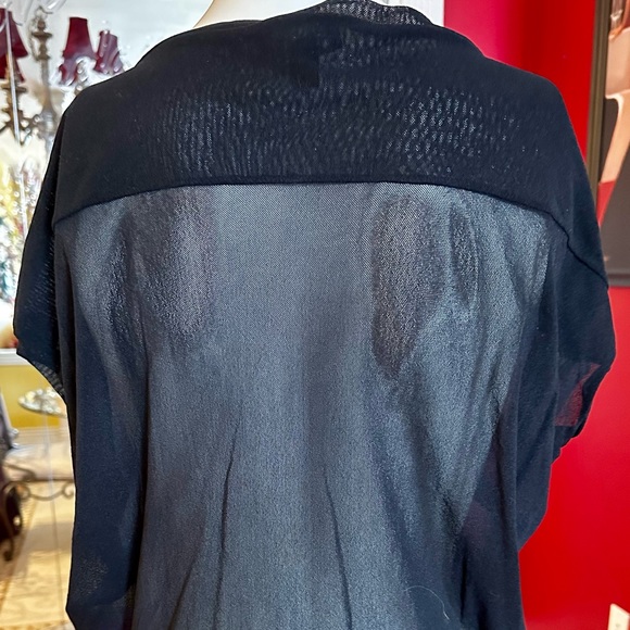 BEBE LIKE NEW SHEER BLACK TOP - Picture 3 of 6